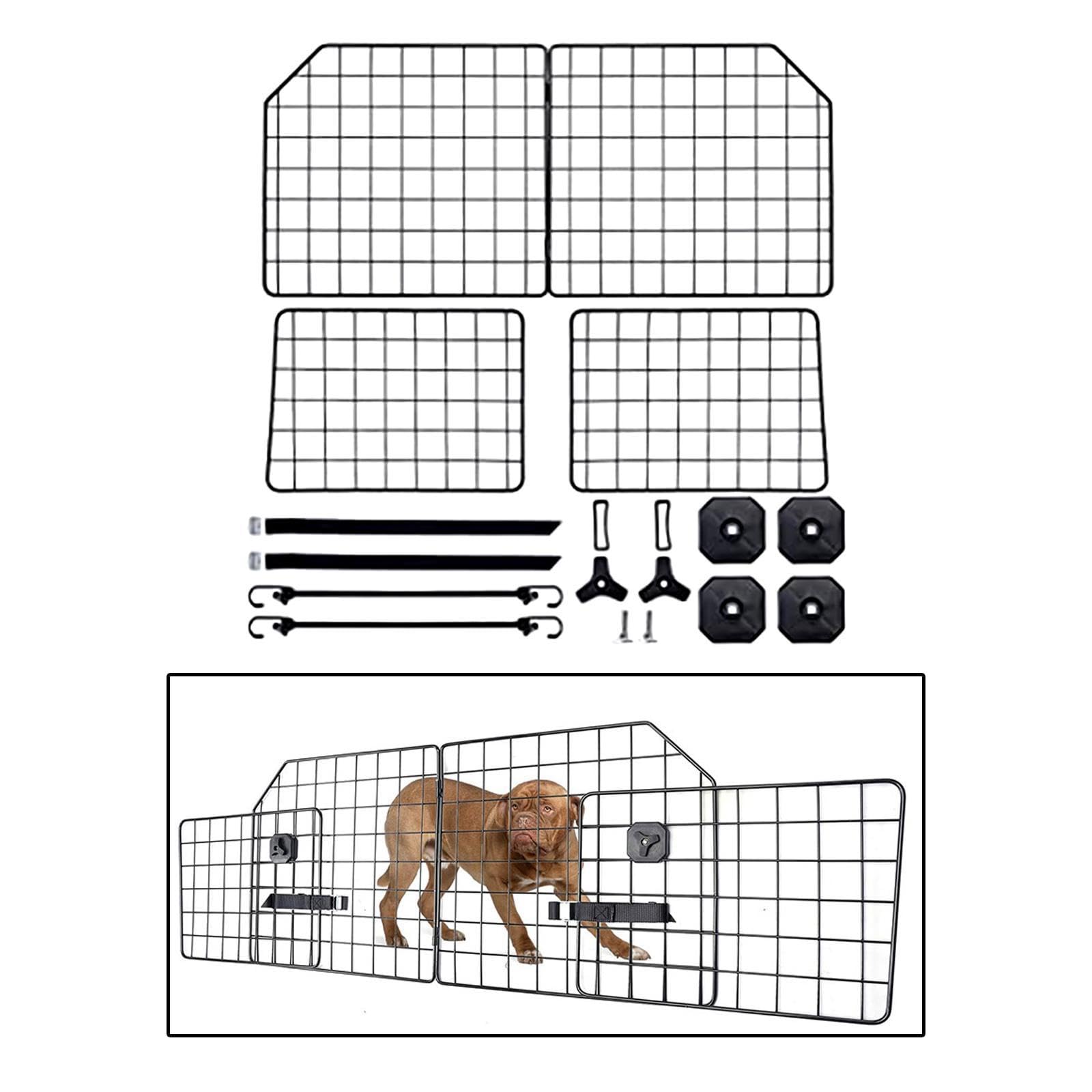 Barrière de Voiture pour Chien, Grille de Séparation pour Animaux de Compagnie, Filet de Coffre Robuste et Facile à Installer.