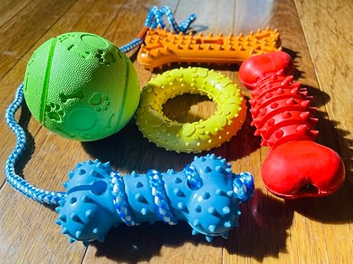 Miniatura 5 de Jalousie, 14 unidades de juguetes de cuerdas para masticar para cachorros, surtido para razas pequeñas, medianas y grandes.