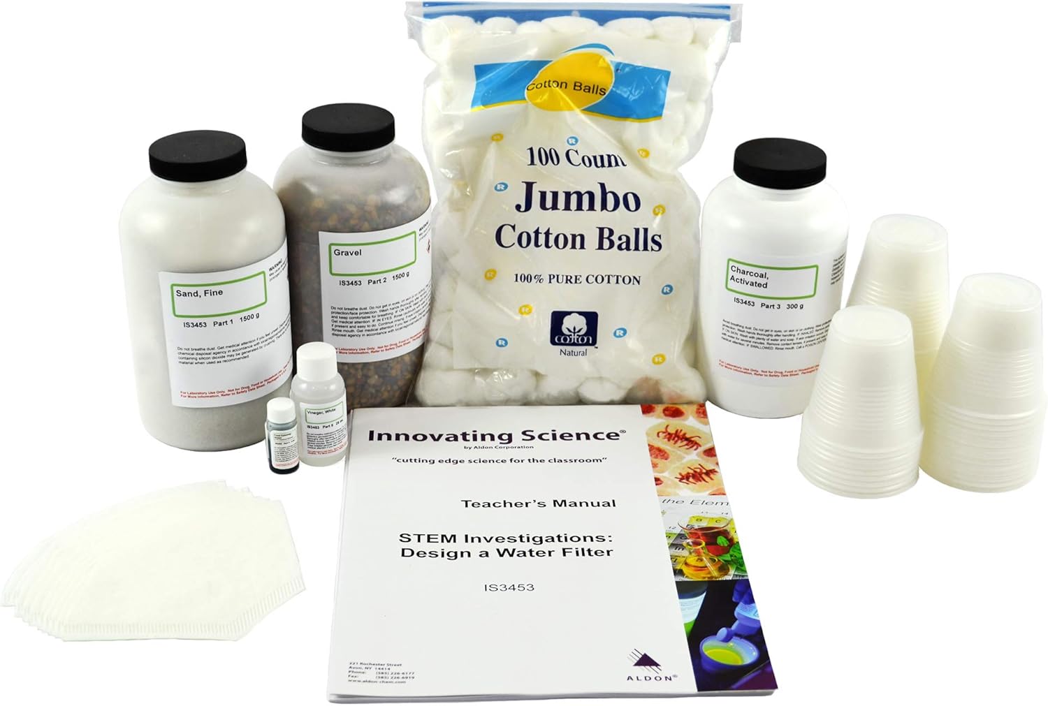 ALDON Innovating Science STEM Investigations: Design a Water Filter (Materials for 15 Groups)
