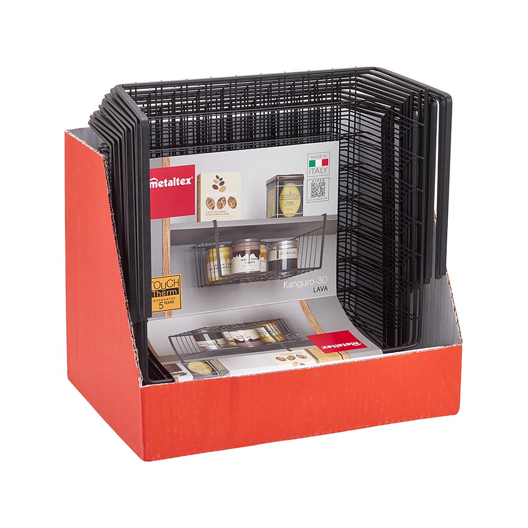 Lonians 2-Pack Under Shelf Hanging Storage Baskets - Metal Wire Rack Organizer For Kitchen, Pantry, Cabinet, Bathroom, Desk - Space Saving Shelf Extender (White, Large