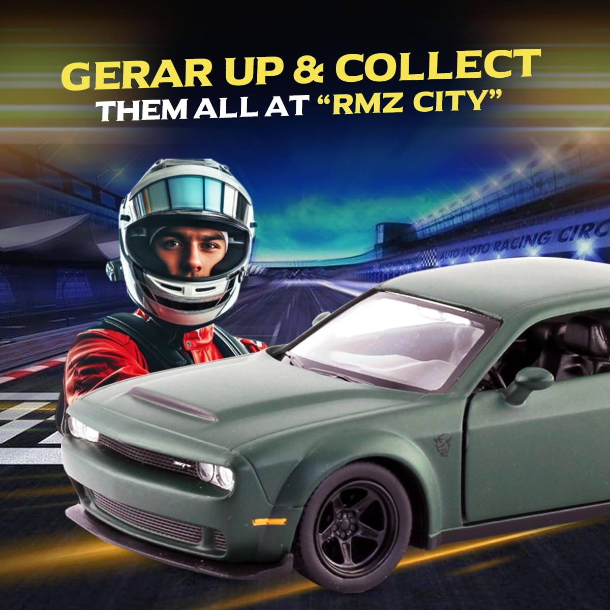 Rmz City 5 Inch Die Cast Dodge Challenger SRT Demon Toy Car 1:39