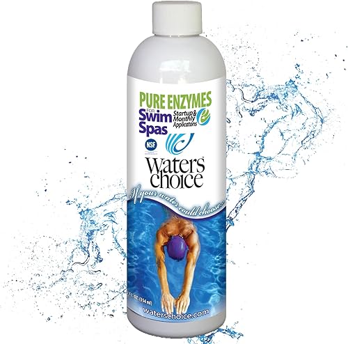 Waters Choice Enzimas para spas de natación, tratamiento de agua de spa para spas de natación de 1000 a 2000 galones, específicamente formuladas