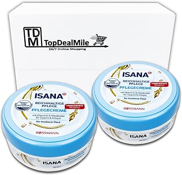 Pack of 2 Isana Care Cream Rich Care 2 x 200 ml