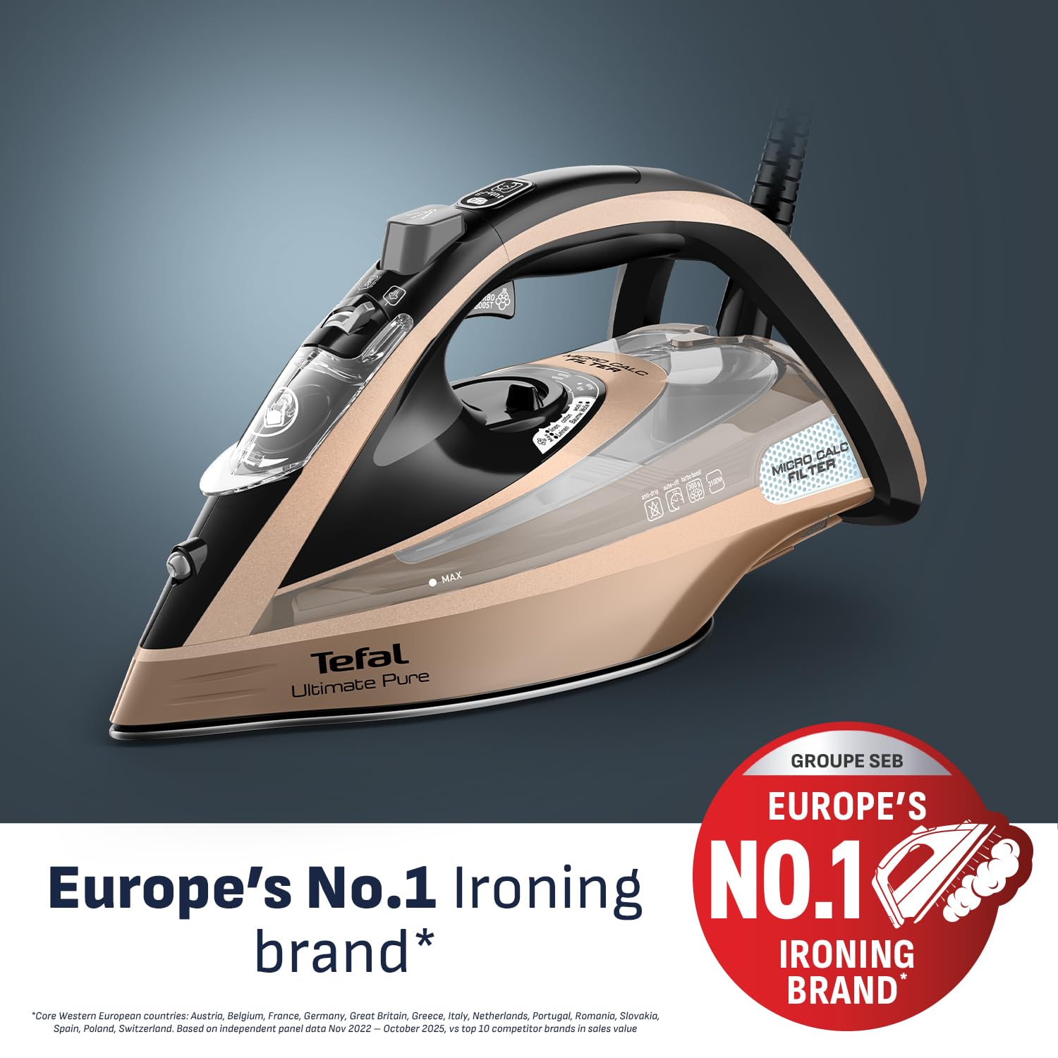 Tefal Ultimate Pure Steam Iron - Wrinkle-Free! -2