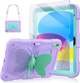 Ambison Kids Case for iPad A16 11th/10th Generation 11/10.9, Purple