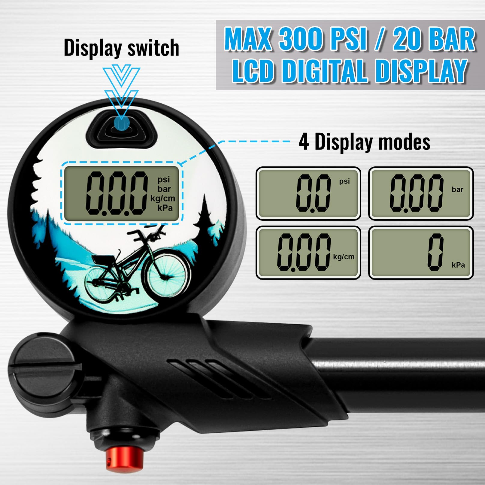 Hycline Shock Pump - MTB Suspension & Tire Inflation -2