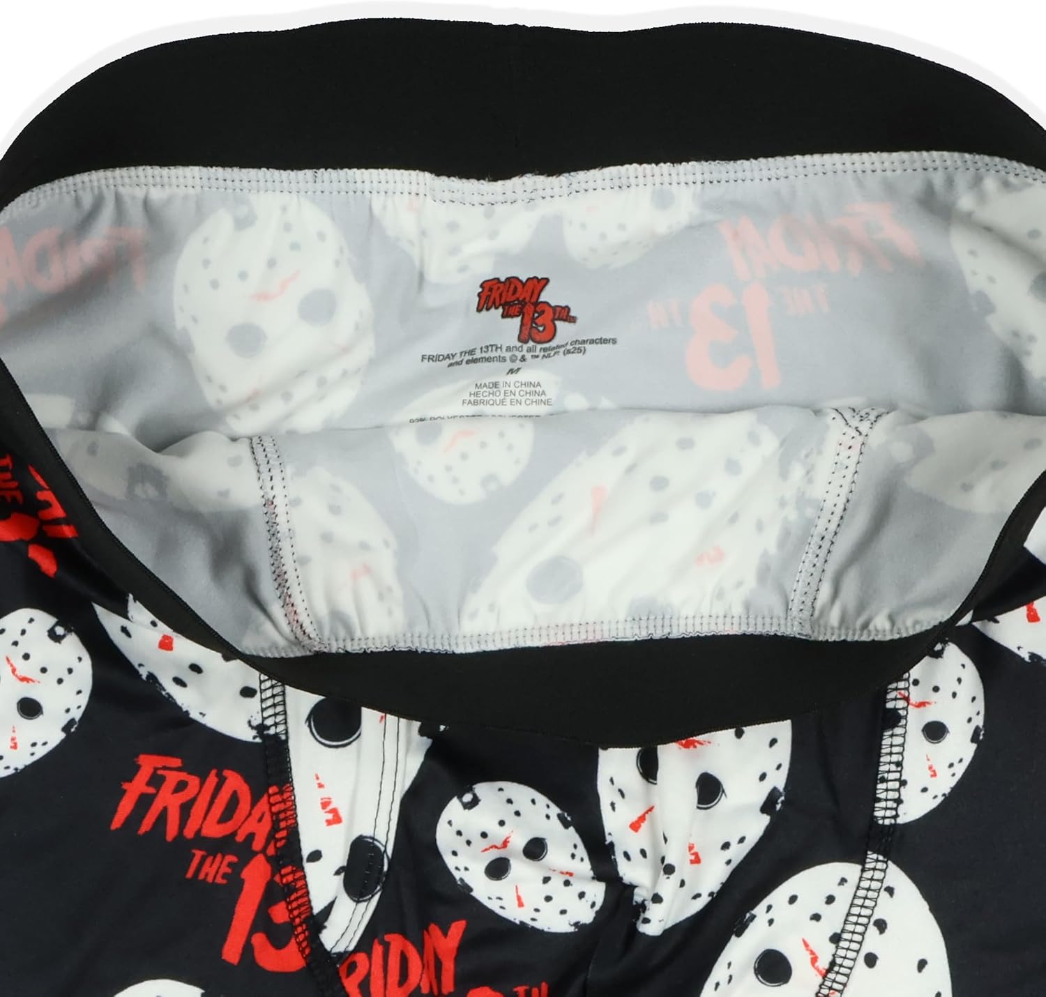 INTIMO Friday The 13th Men's Jason's Mask Allover Design Adult Boxer Briefs Tight Fit Underwear - Image 2