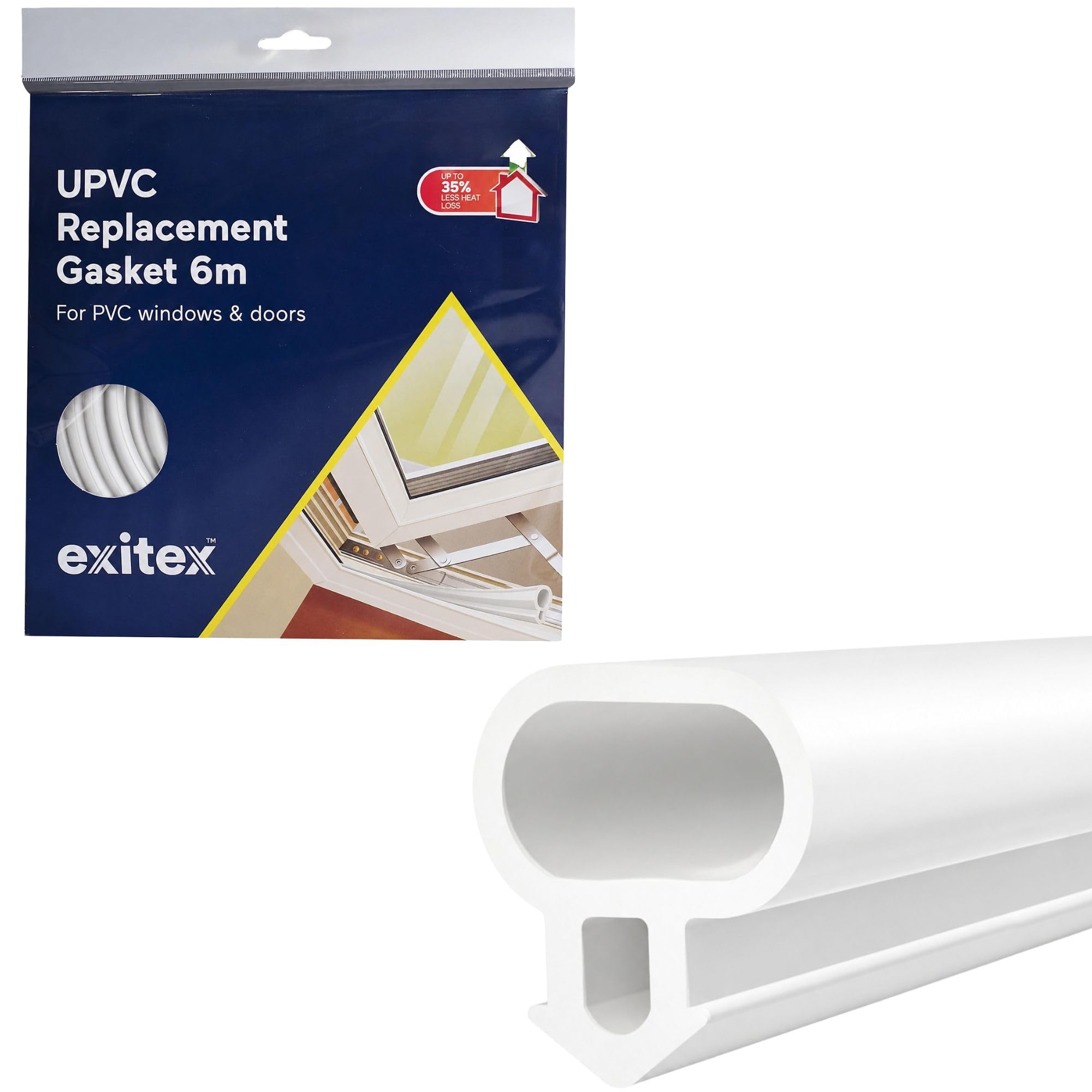 uPVC Push Fit Replacement Gasket Seal White 6m