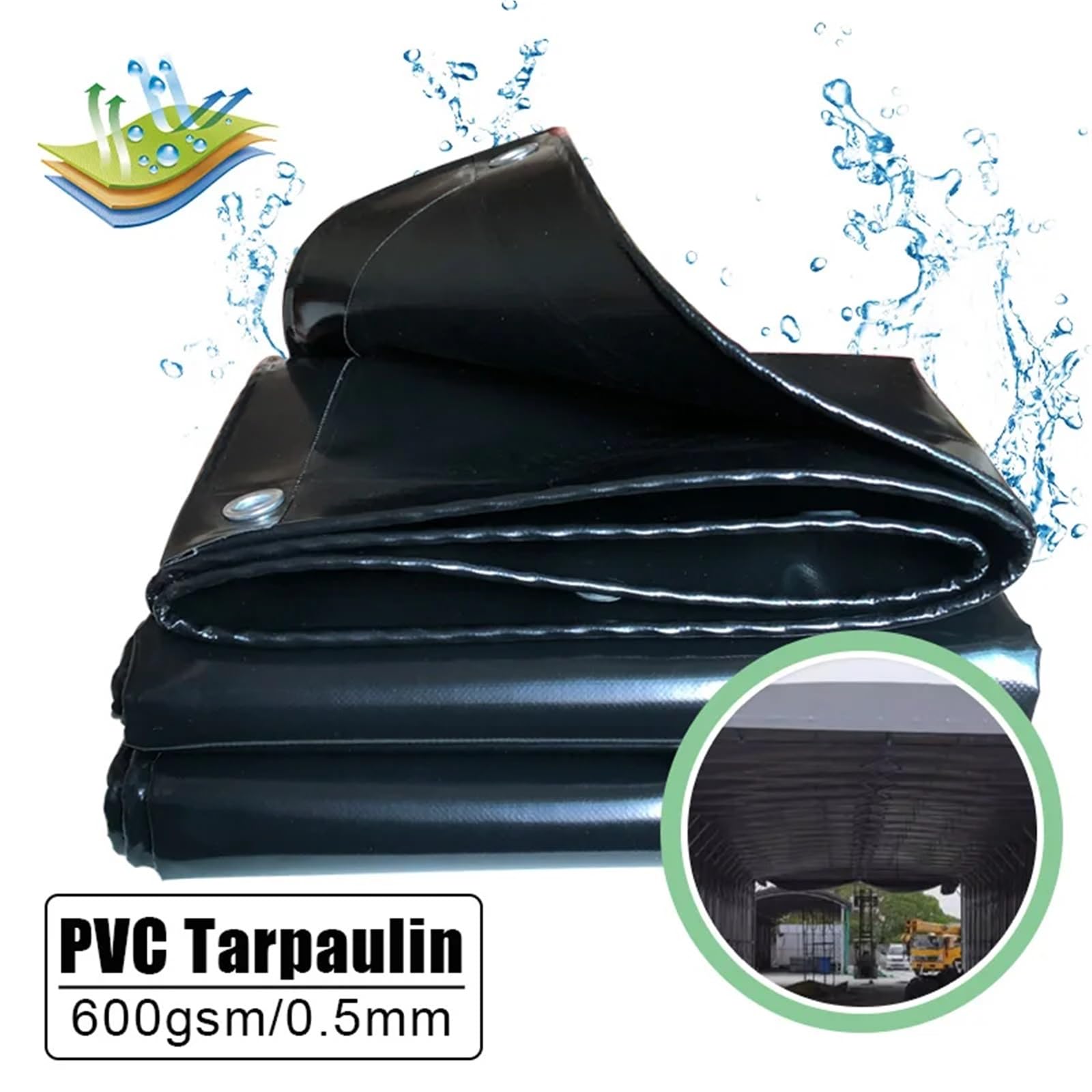 Wodoodporna plandeka PCV o gramaturze 600 g / m2