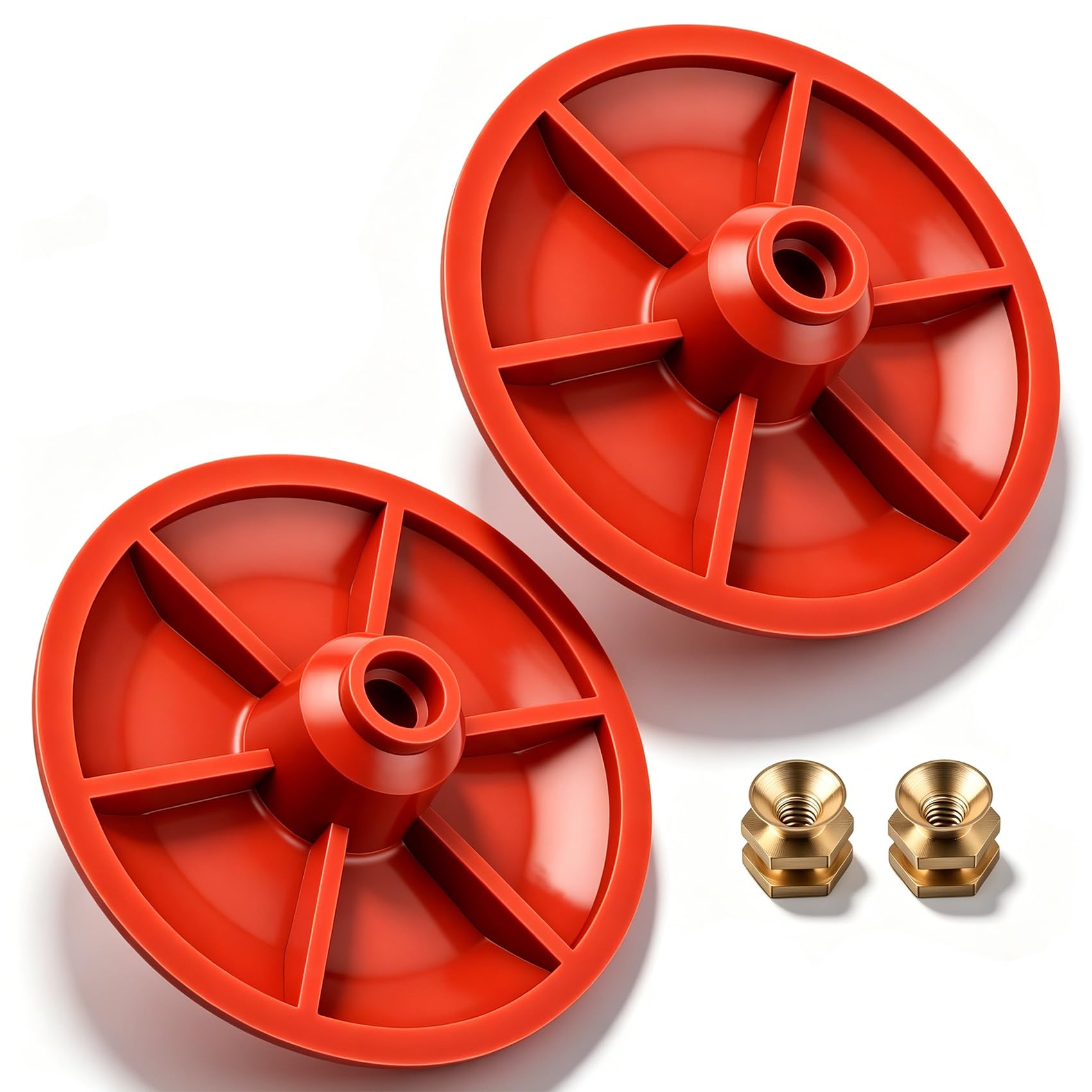 Photo 1 of 04-1607 Red Chemical Resistant Combo Seat/Disc Compatible With Both Snap and Screw On Toilet Flapper for American Standard Actuators 033643-0070A,Fluidmaster Flush Valve Seat Disc 5103(2-pack)
