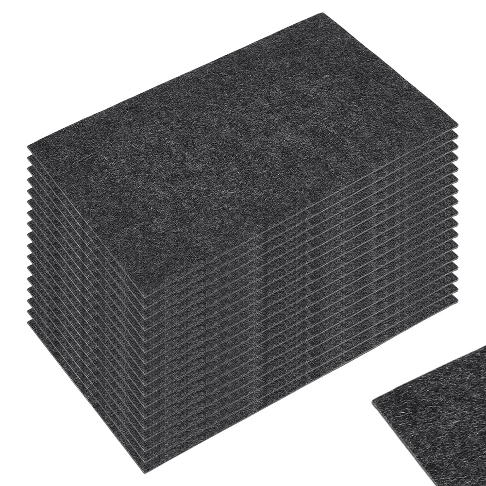 BENECREAT 16 Pcs 24-Cell Replacement Capillary Mats, 13 x 8 Inch/33x20cm Self-Watering Hydroponic Mats, Black Felt Mats for Indoor Gardening Greenhouse Plant Seed Starting