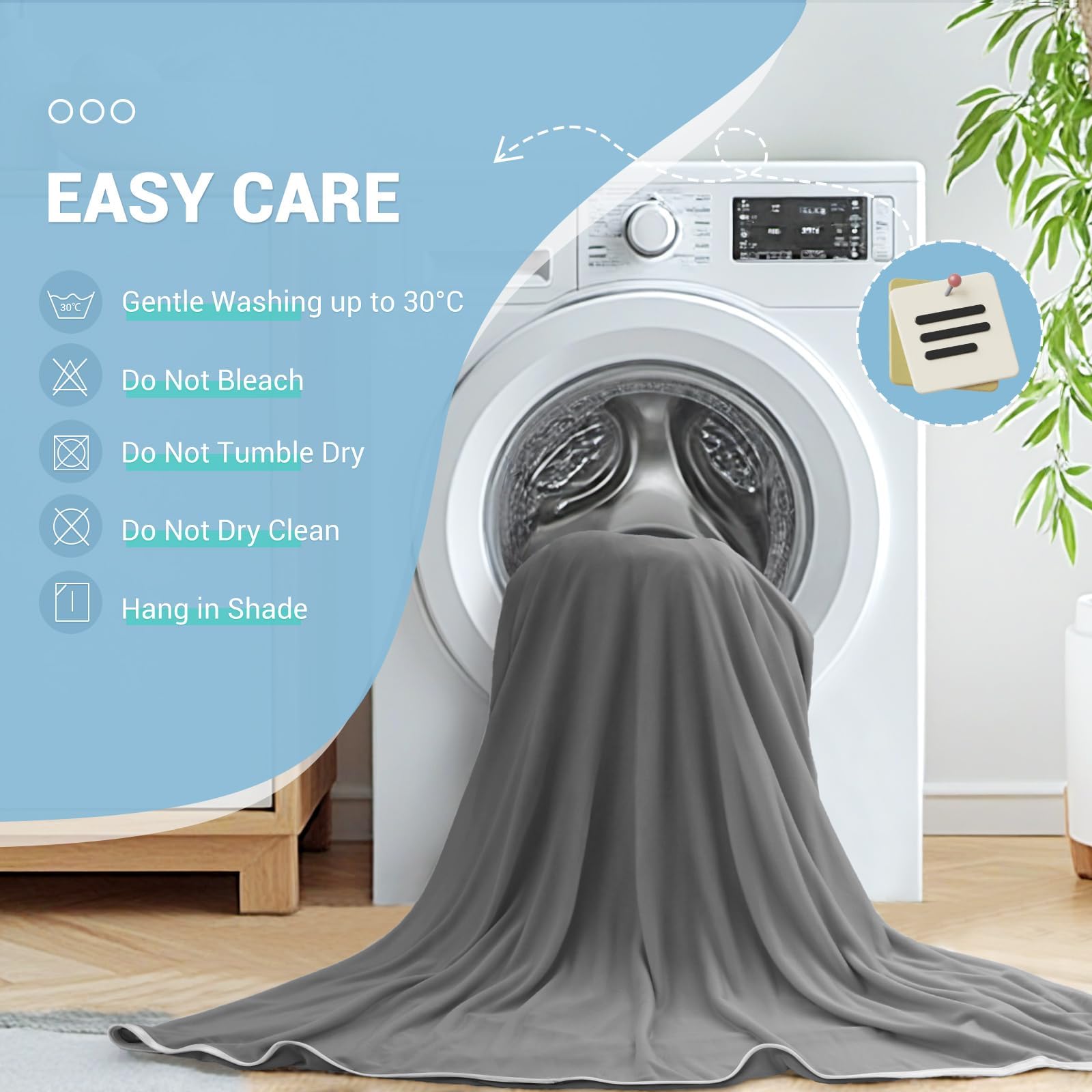 Marchpower Kühldecke,Doppelseitige Kühle Sommerdecke mit Japanische Kühlfasern, Nimmt Körperwärme auf, 2 in 1 doppelseitig Kinderdecke Wohndecke Sofadecke Reisedecke-200 x 150cm Grau