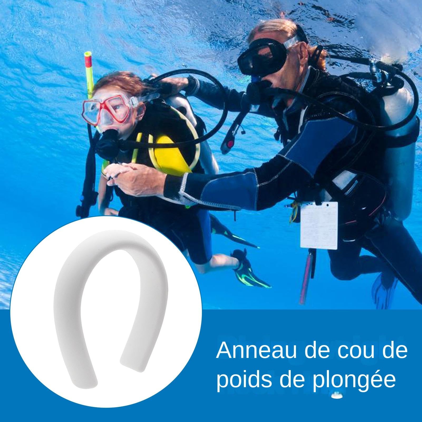 Peso De Buceo Cervical, Cinturón Cervical Plegable y Antideslizante, Control de Flotabilidad Preciso Antideslizante para Principiantes Apasionados y Expertos