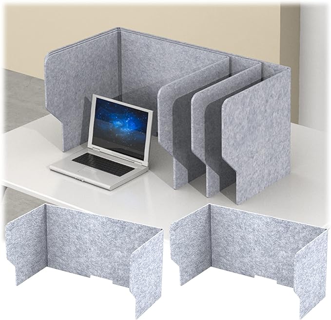 Folding Offices Desk Privacy Divider Partition Pack Of 2