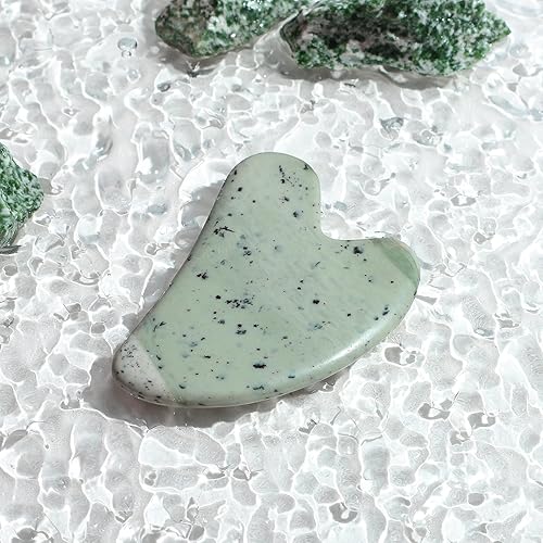 Vista 11 de rosenice Gua Sha Herramientas Faciales Natural Gua Sha Jade Piedra para el Cuidado de la Piel Facial Cuerpo para SPA