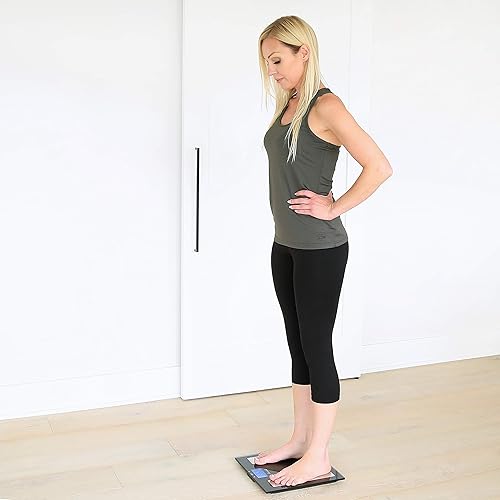 Miniatura 7 de Escali USHM180G balanza de vidrio que pesa grasa, agua, músculo, 400 libras180 kg