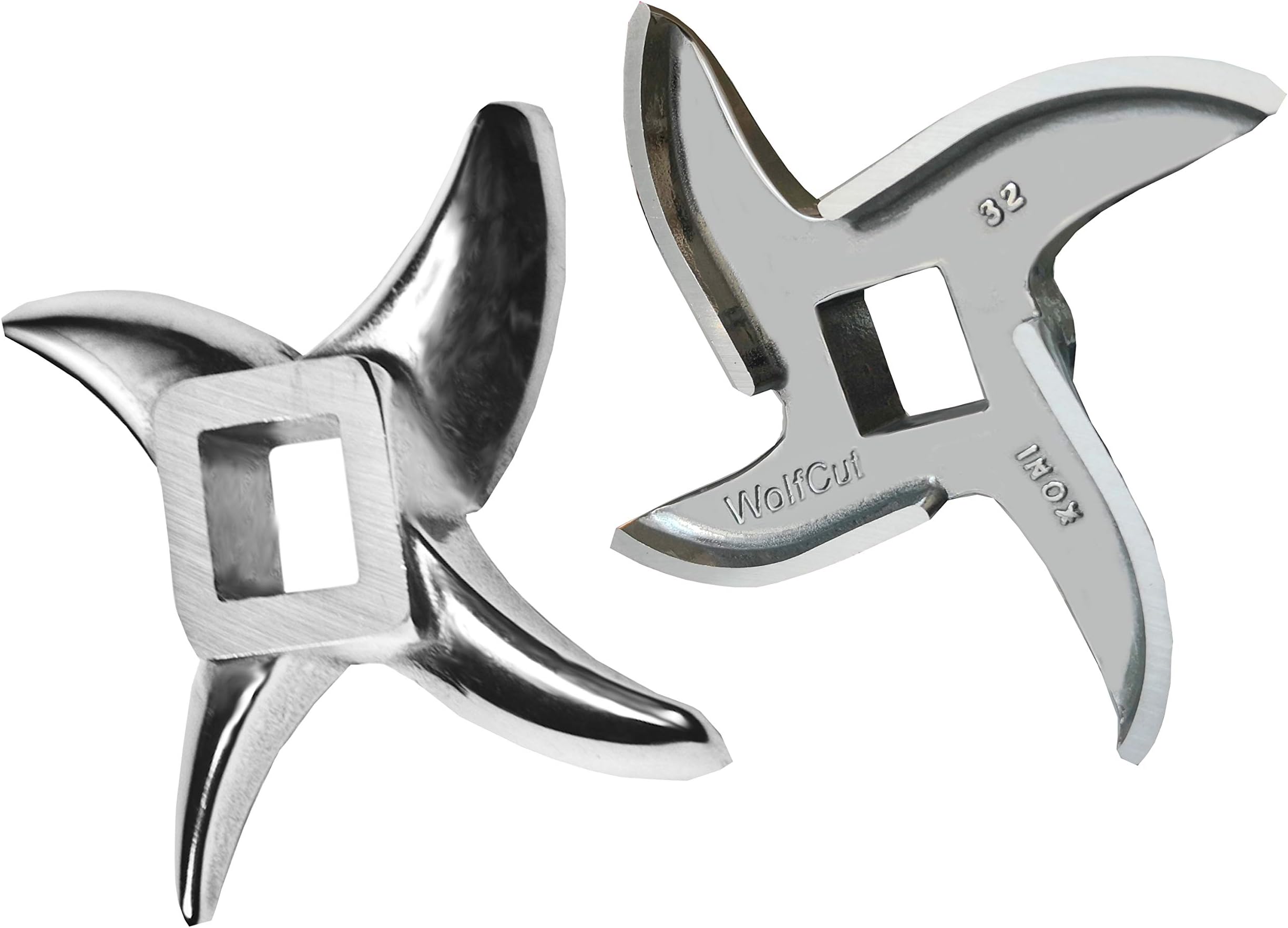WolfCut 1 Piece INOX Stainless Steel Sickle Knife for Mincing Machine Size 32