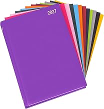 evelay 2027 Diary A4 Week to View - Hardback Planner Organiser Journal with Ribbon Marker - Ideal for Work, School & Personal Planning (A4, Purple)
