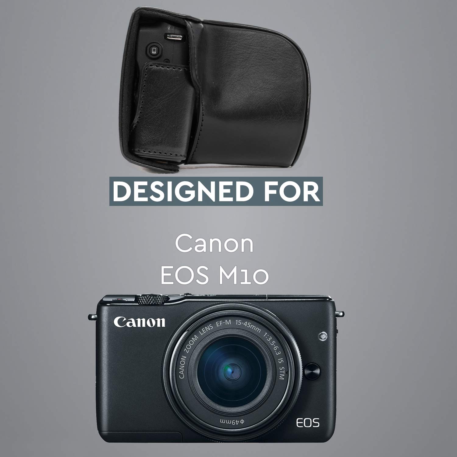 Leren Camera Hoes MegaGear Leren Hoes Met Batterijtoegang MegaGear Ever Ready Kameratasche Mit Trageriemen Für Olympus Pen E Pl10 E Pl9 14 42mm Mega West E-PL10 Hoes MegaGear Ever-ready Hoes
