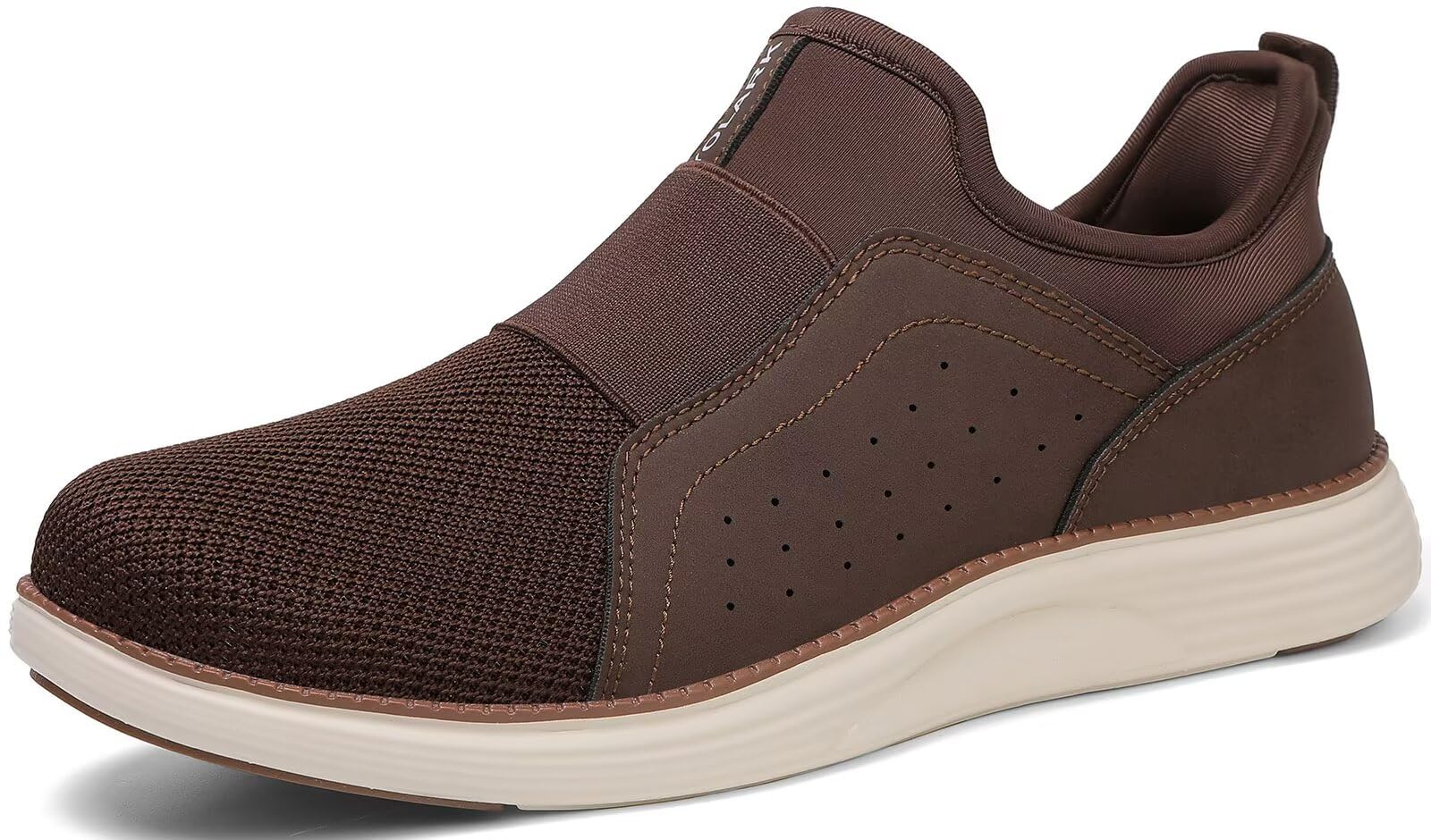 Men Casual Dress Shoes Hands Free Slip On Laceless Fashion Sneakers Lightweight Breathable Walking Shoes Gym Tennis Athletic