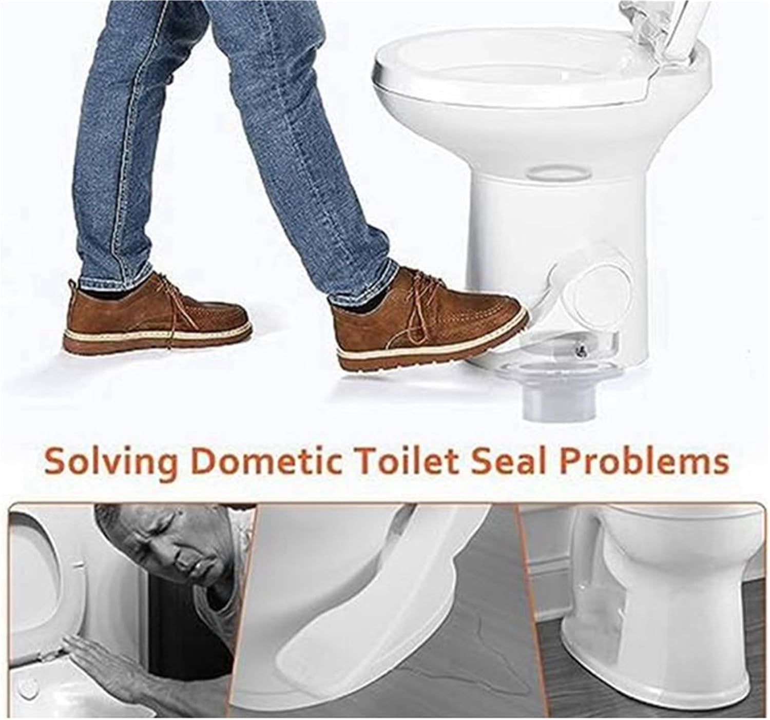 RV Toilet Flange RV Toilet Seal & Flange Kit - Perfectly Compatible with Series Toilets Durable