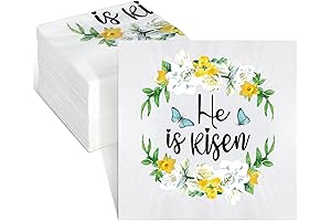 100 Pcs Easter He Is Risen Napkin Decoration