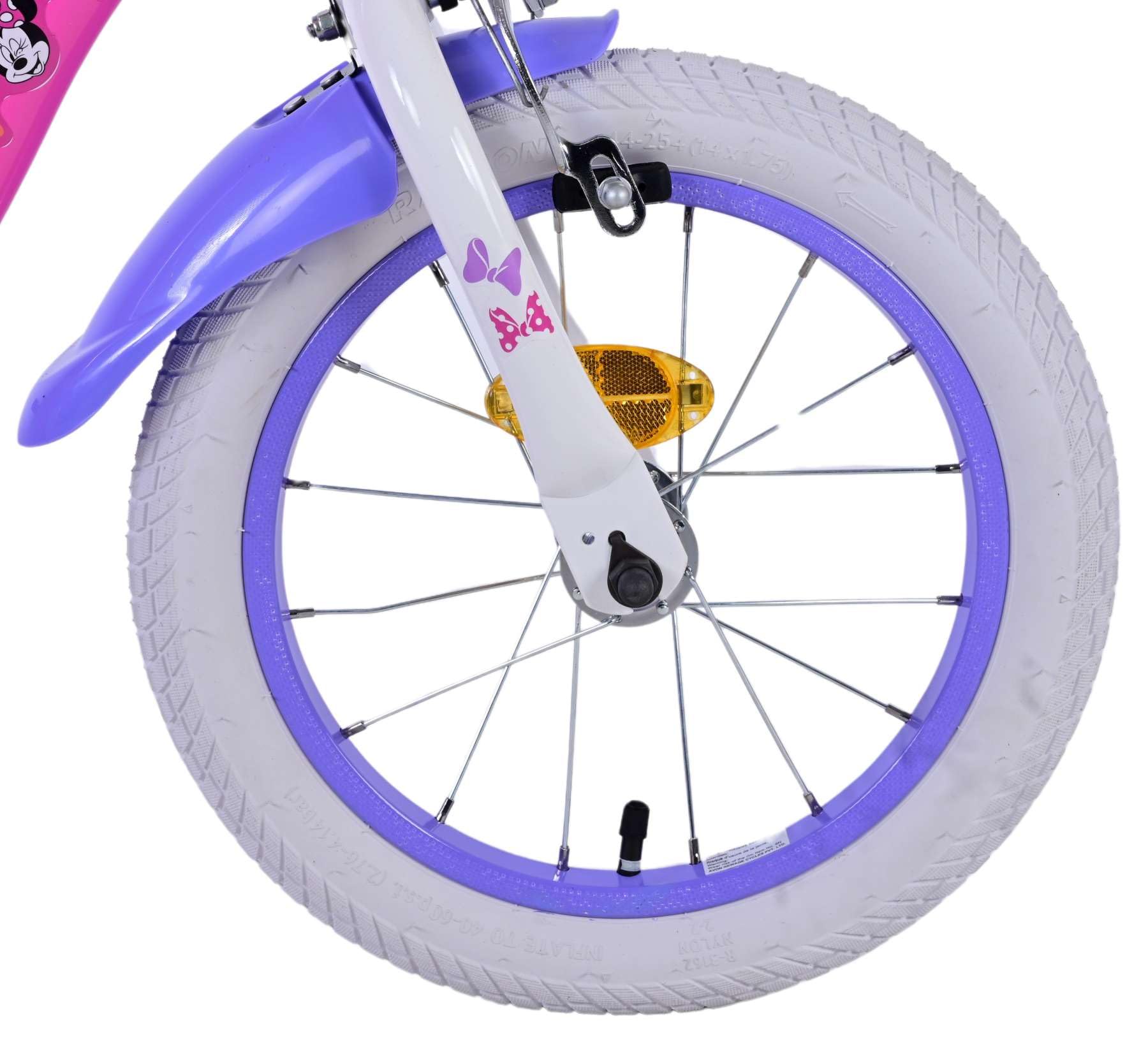 Disney Minnie Cutest Ever Vélo pour enfant 14" Rose – Sécurité et confort avec roues latérales amovibles et panier