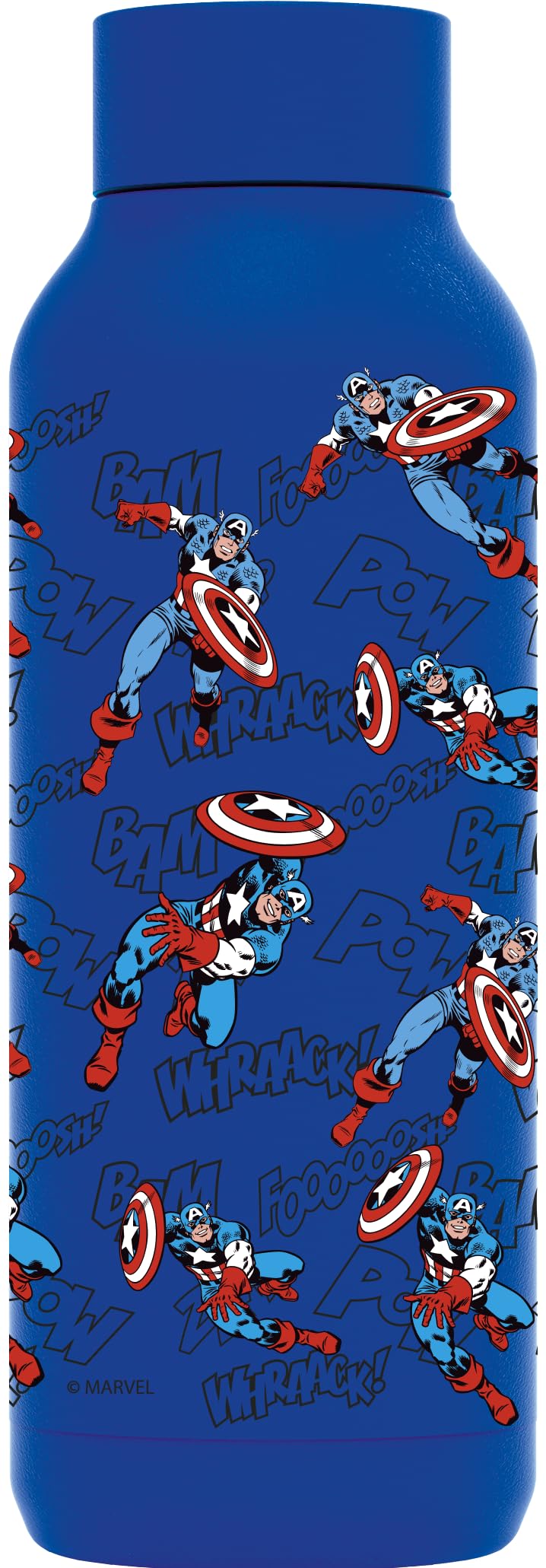Quokka SOLID ULTRAMARINE 510 ML CAPTAIN AMERICA RETRO COMIC