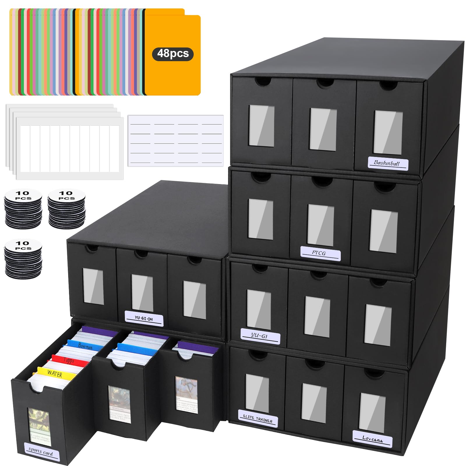 Amazon.com: ATPWONZ Trading Card Storage Box, 18000+ Cards Deck