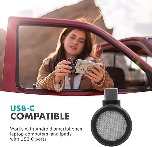 Miniatura 6 de Movo DoubleMic-UC - Micrófono de teléfono de doble cápsula para dispositivos USB-C, condensador cardioide de dos caras, micrófono de escopeta