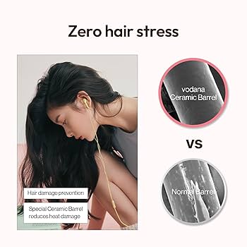VODANA GLAMWAVE CURLING IRON 36mm ブラック VODANA Glam Wave Hair Curling Iron 32/34/36/40mm Long Wave