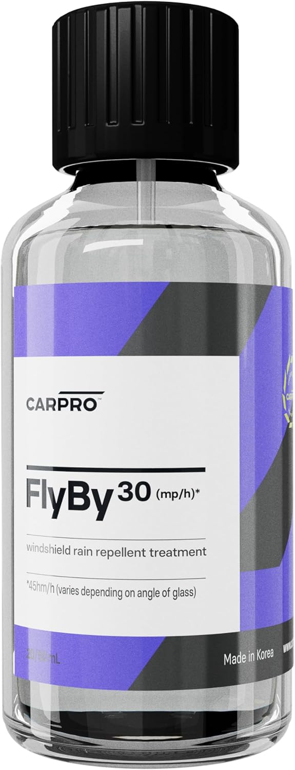 CARPRO FlyBy30 Glass Sealant: Professional Windshield, Window & Glass Coating - Rain Shower Water Repellent & Car Glass Treatment - 20mL