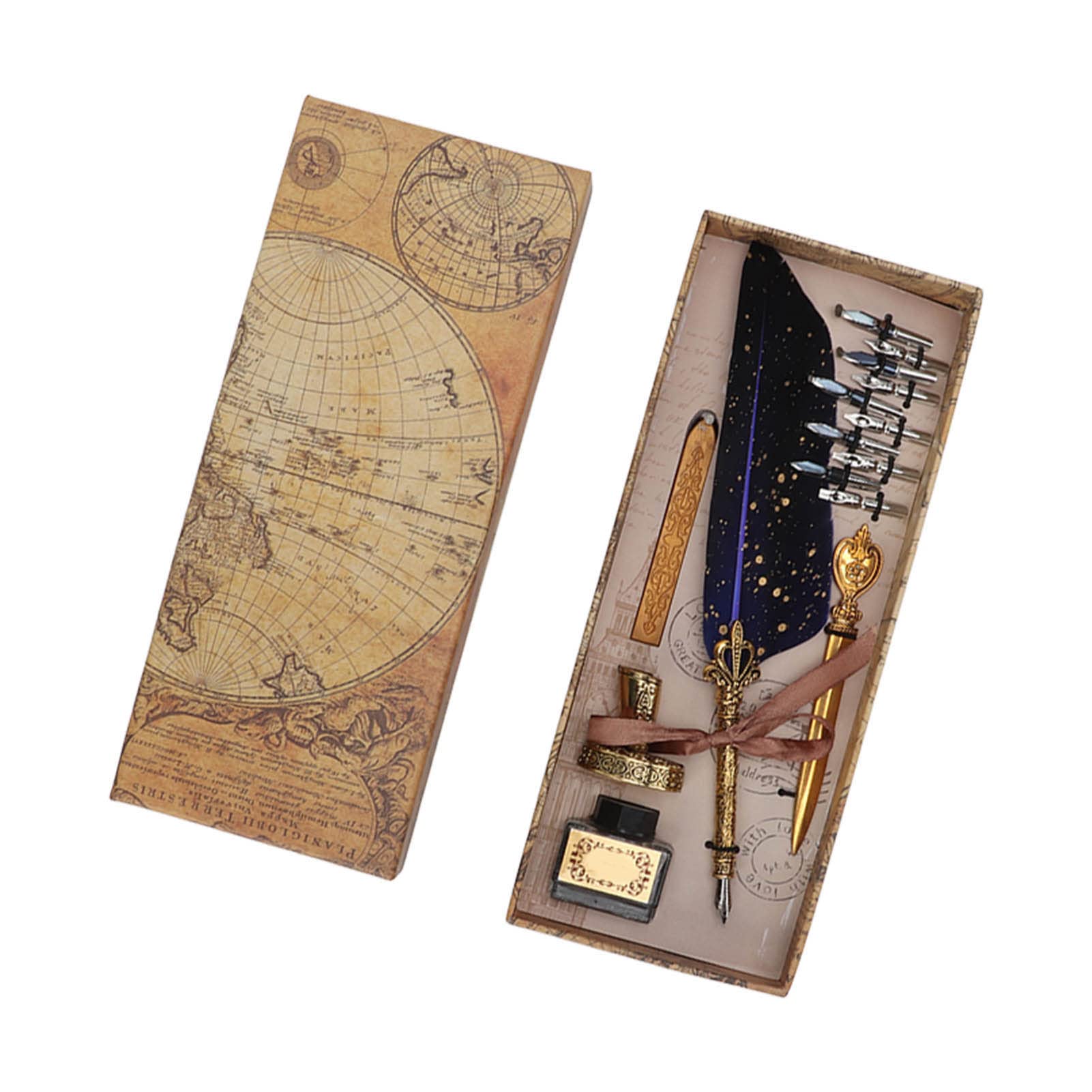 FIXOSHEE Messing Füllfederhalter - Eleganter Retro Stift Für Kalligraphie & Alltag