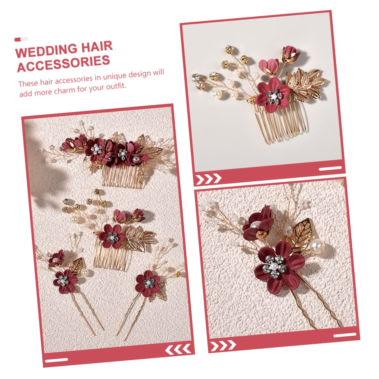ABOOFAN 3sets Pettine Per Decorativi Accessori Per Matrimoni e Cerimonie Accessori Per e Damigelle
