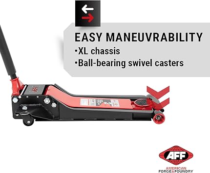 AFF 2 Ton Floor Jack - Long Chassis Low Profile Car Jack - Lightning Lift Hydraulic - Super Duty