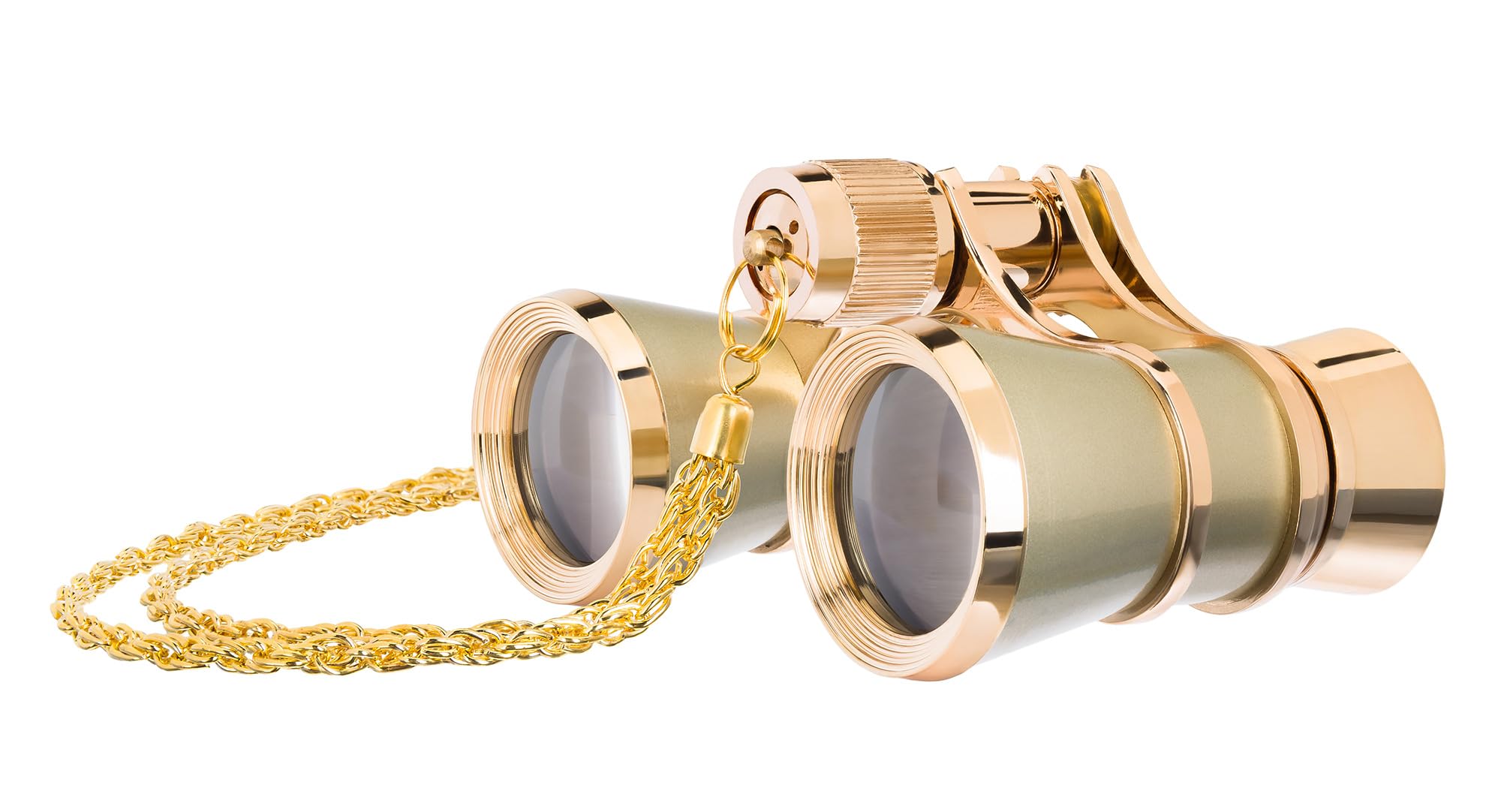 Levenhuk Broadway 325B 3x25 Gafas de Ópera – Prismáticos de Teatro y Conciertos, Clásicos, Compactos y Ligeras para Mujer, con Elegante Cadena de Metal, Color Oro
