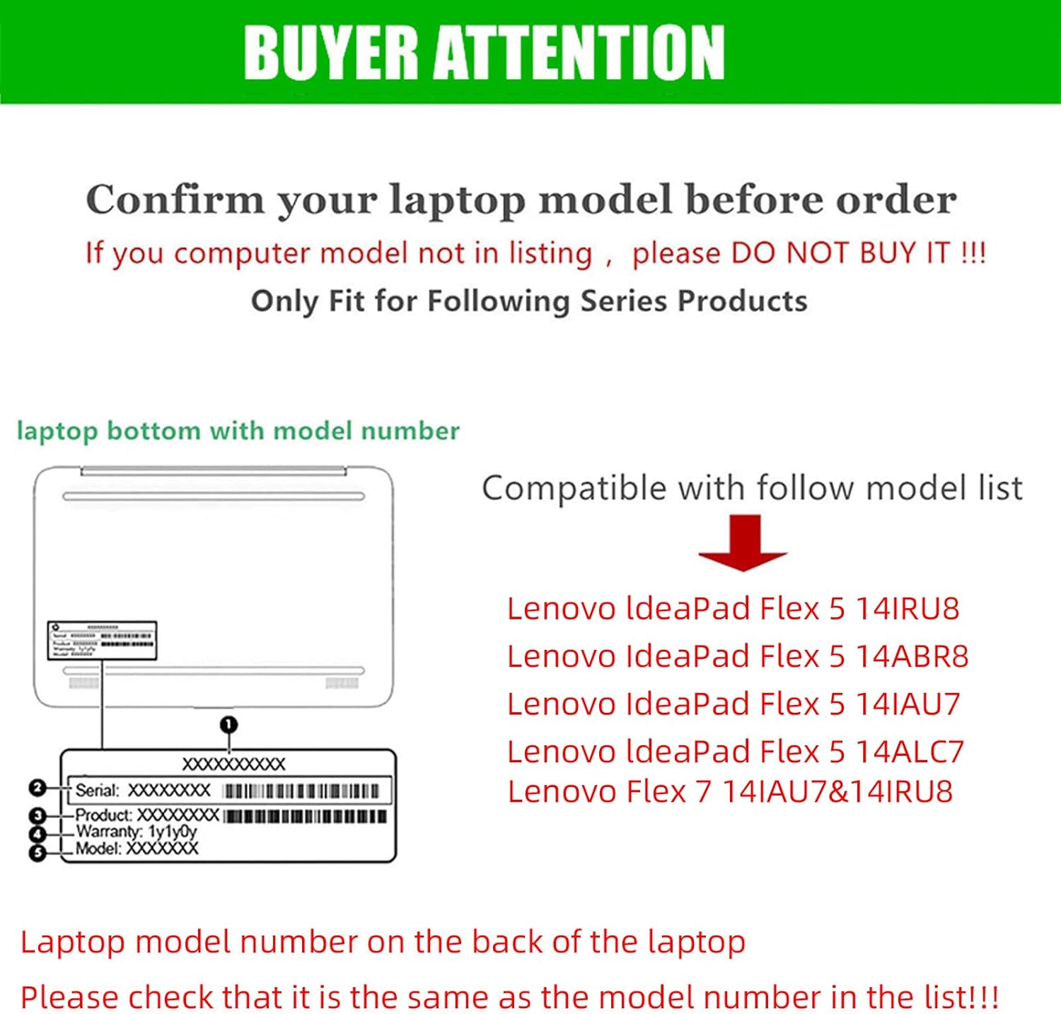 Laptop Case Cover for 14-inch Lenovo Flex 7 14IAU7 14IRU8&IdeaPad Flex 5 14ALC7 14IAU7 14IRU8 14ABR8 [Do Check Model] PU Leather Protective Laptop Bag(Black)