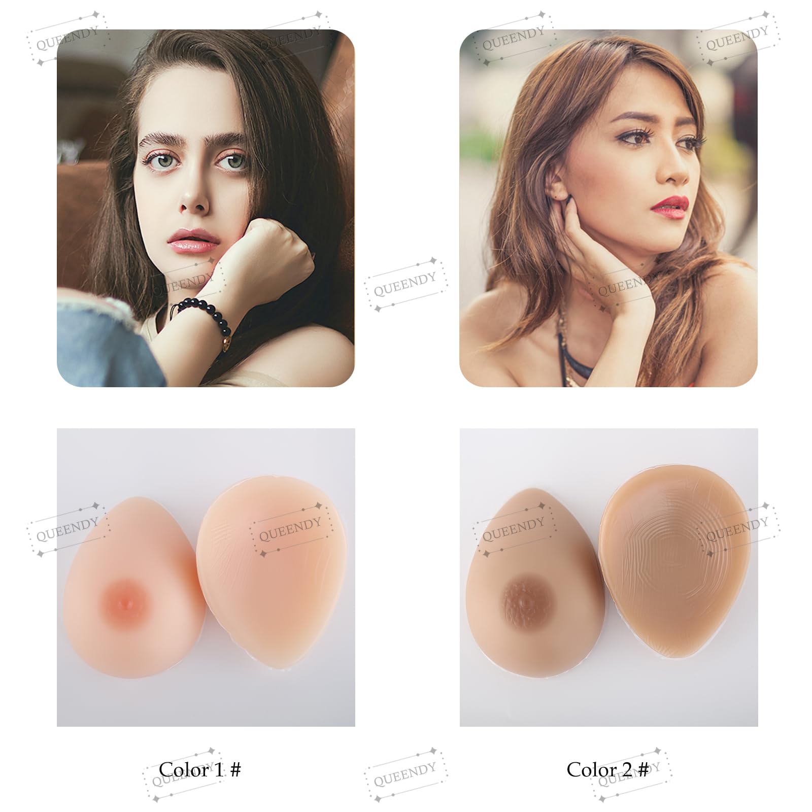 Protesi mammarie in Silicone autoadesive - AuraShape Waterdrop Design per Mastectomia, Crossdresser e Cosplay - 1 Paio
