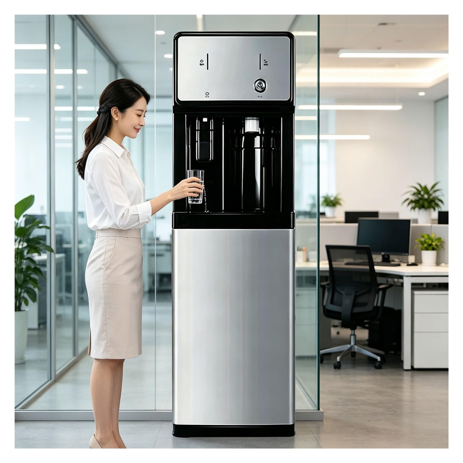 Sofortiges Kochen Wasserspenders, Wasserspender Mit Wasseranschluss, 3 Temperaturstufen, kühler & Wasserspender Für Trinkwasser Für Zuhause Und Büro