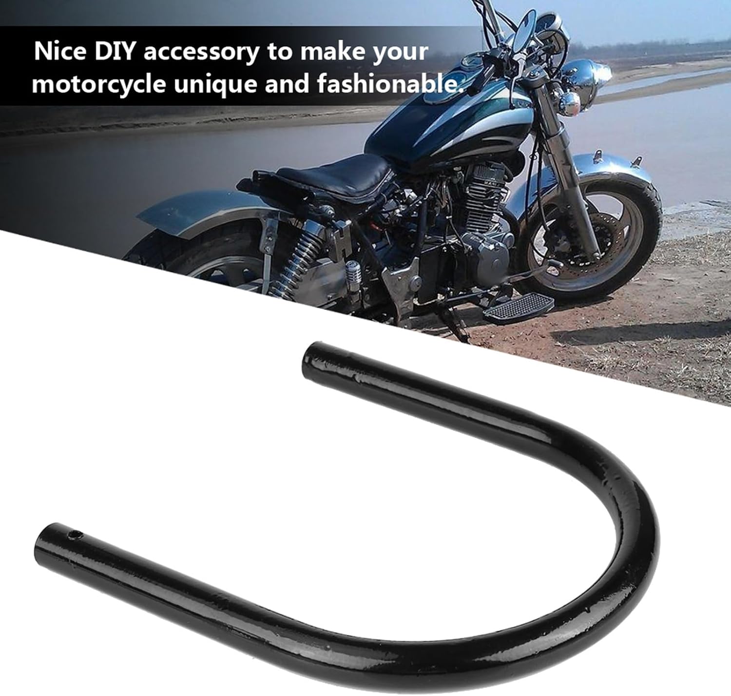 210MM Motorcycle Rear Seat Frame Loop Hoop Bracket DIY Accessory Straight