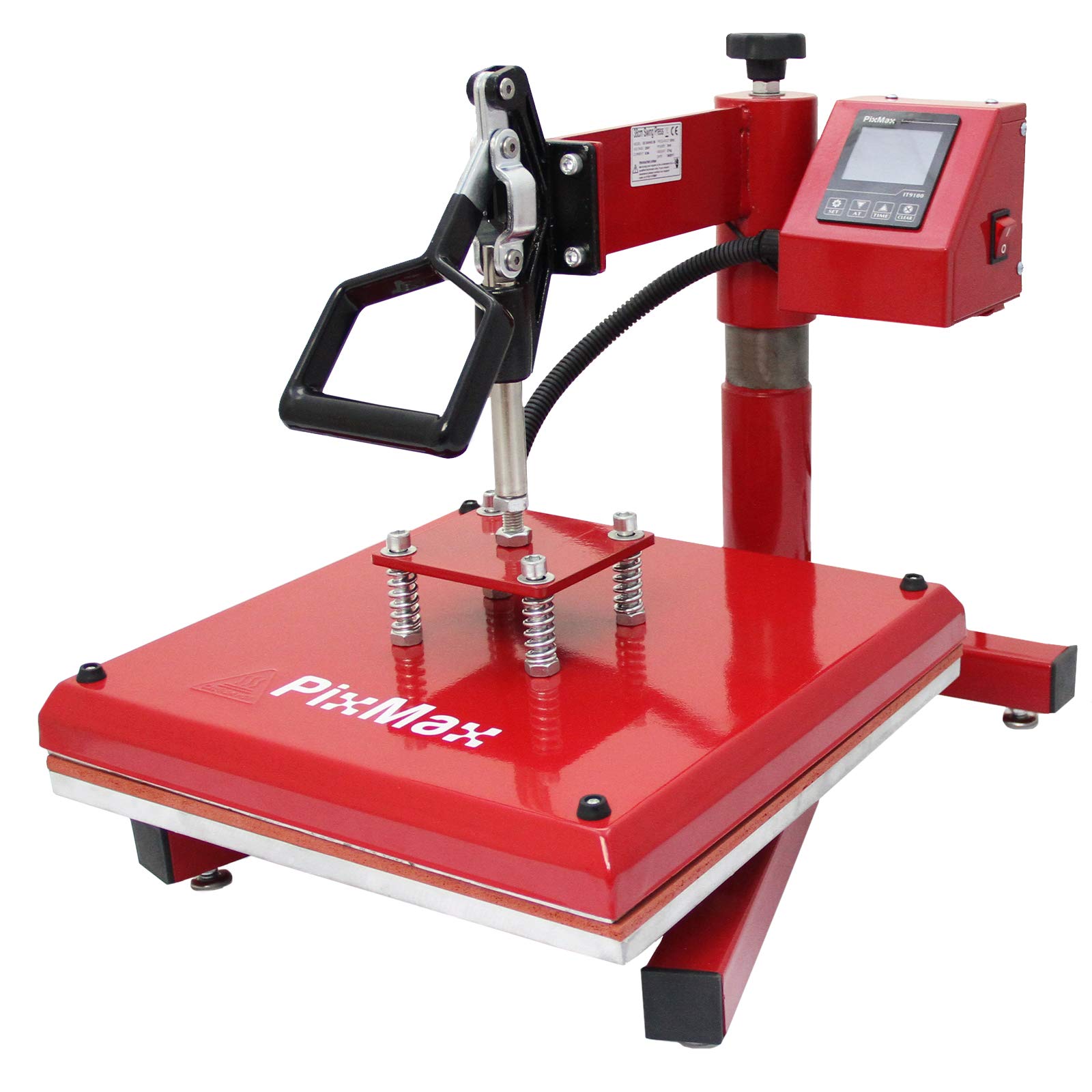 Pressa a caldo swing 38x38 cm PixMax con stampante Epson, cartucce sublimazione e accessori per stampa su t-shirt, abbigliamento e articoli personalizzati