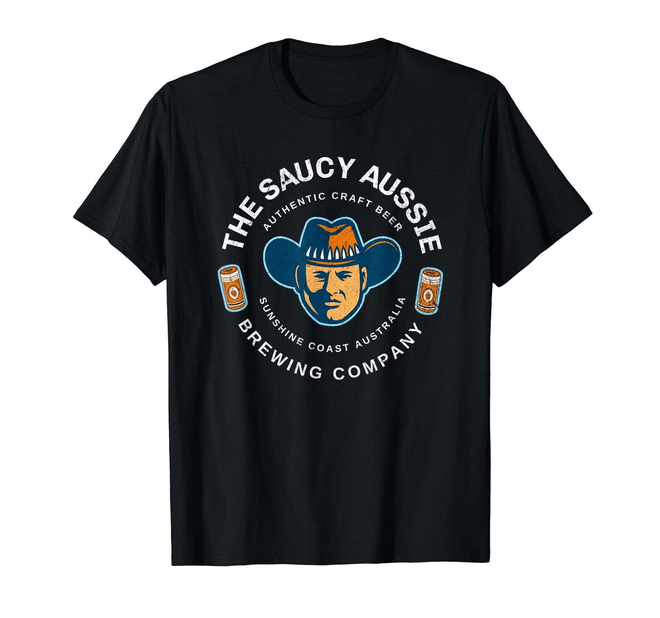 Awesome Beer Logo Tees & GiftsThe Saucy Aussie Craft Beer Sunshine Coast Australia Beer T-Shirt
