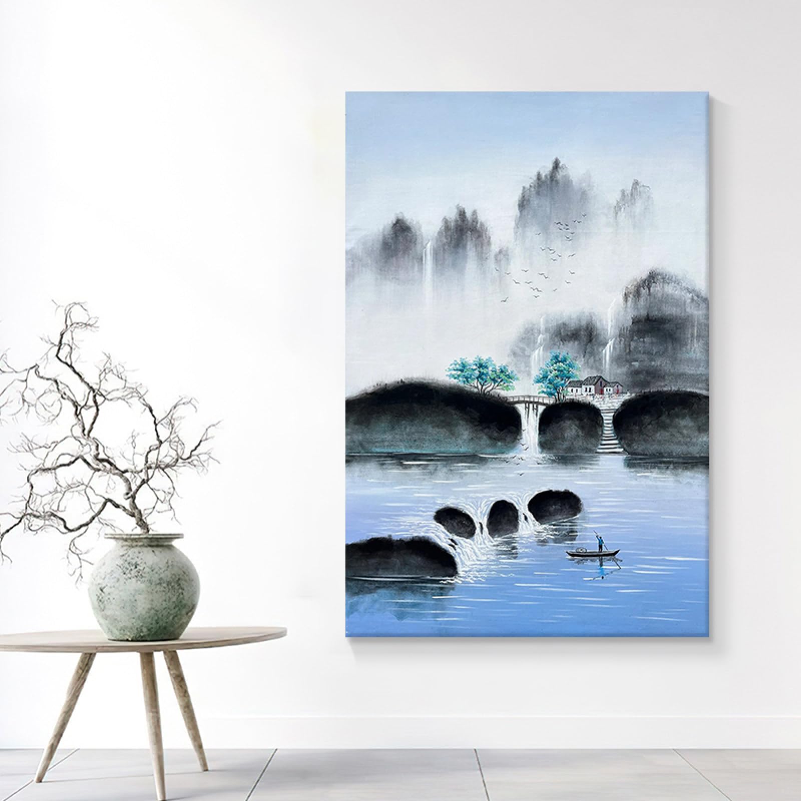 Peinture à l'huile sur toile abstraite peinte à la main pour salon moderne