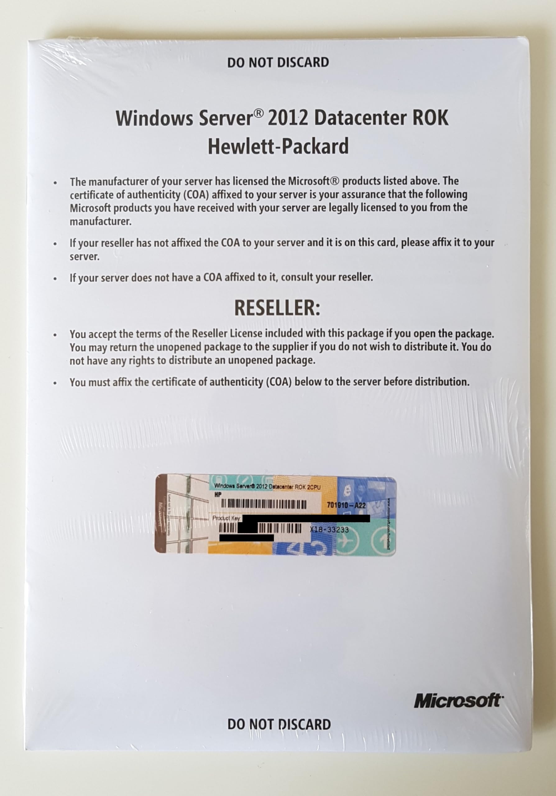 HPE Microsoft Windows Server 2012 Datacenter ROK E