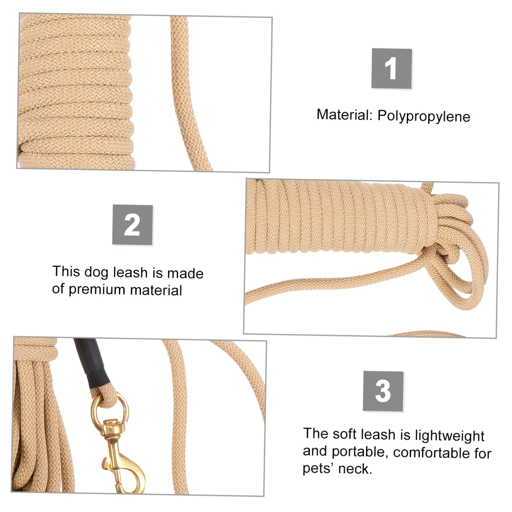 Abaodam Laisse Longue Corde de Mètres pour Chien Résistante et Confortable pour Promenades et Entraînements Extérieur