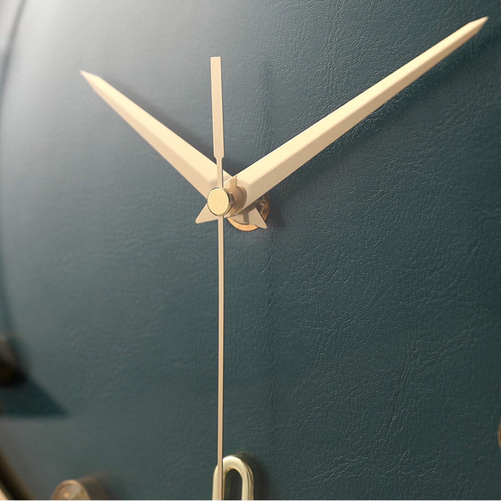 Décorative Horloge de Bureau en Alliage de Cuir, Pendule de Salon, Horloge de Table créative for la Maison, Ornements pour Bureau Chambre Table(Blue)
