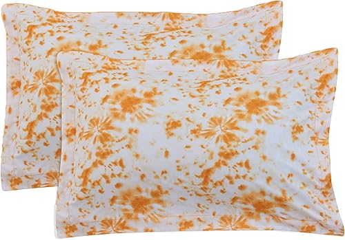 Miniatura 8 de Elegant Comfort Juego de edredón reversible de 10 piezas, estampado de teñido anudado, almohada decorativa y sábana bajera con bolsillos