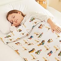 Vista 23 de HOSUKKO Manta con peso, manta pesada gris de 3 libras, manta transpirable (36 x 48 pulgadas, 3 libras)