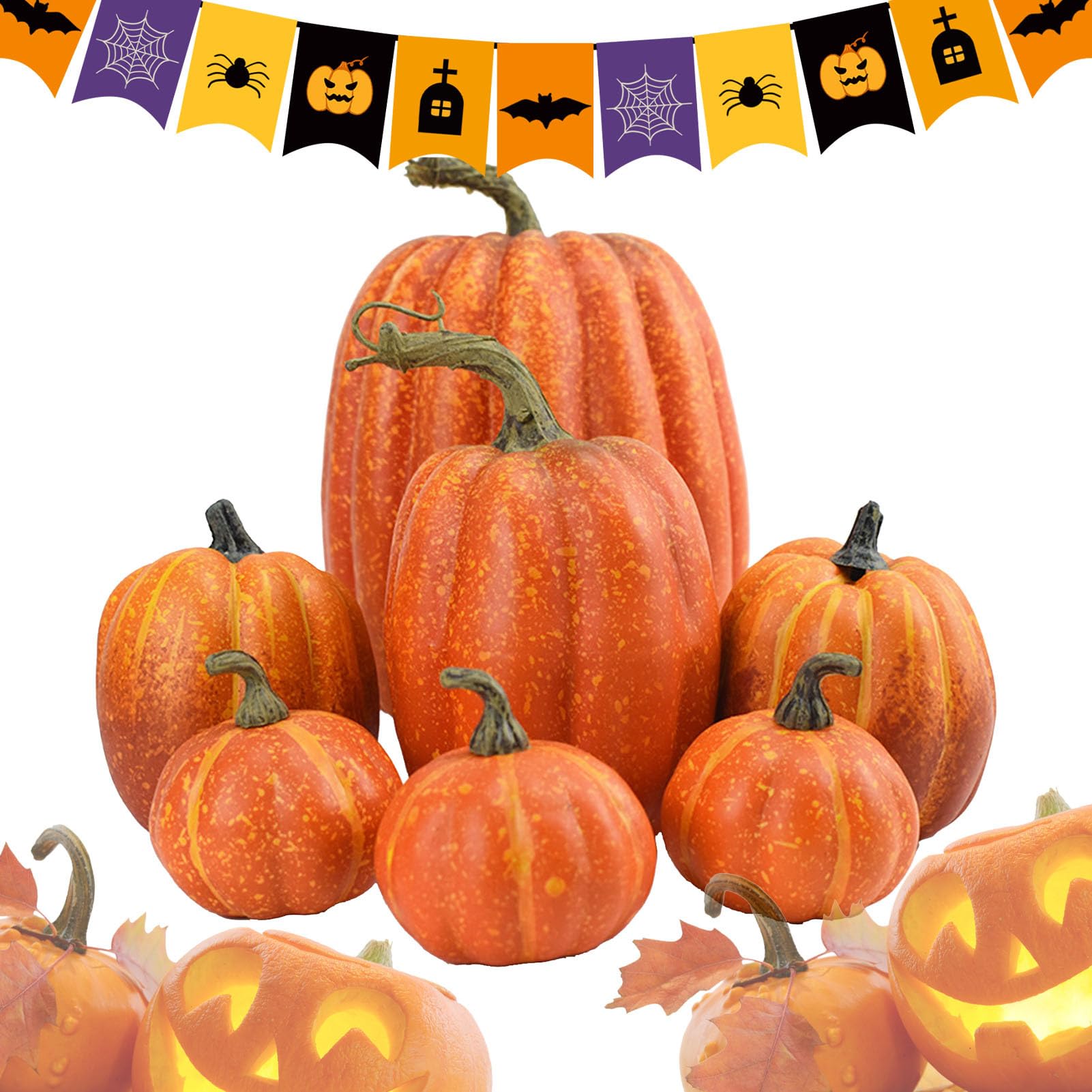 Calabazas Espuma para Manualidades Calabazas Espuma Surtidas Varios Tamaños