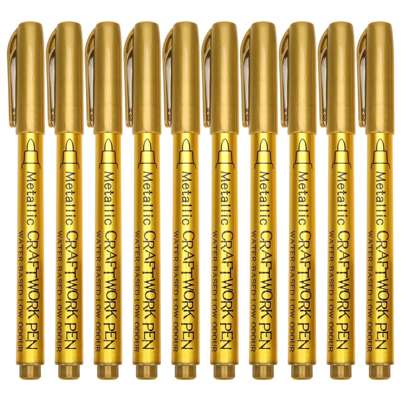 Lurrose 30pièces Marqueurs De Peinture Métalliques Pour Textile Bois Et Céramique Stylos à Peinture Pour Art Et Artisanat Effet De Séchage Rapide Écriture Confortable
